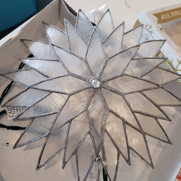 Kurt Adler Capiz Shell Christmas Tree Topper Star - Picture 2 of 4